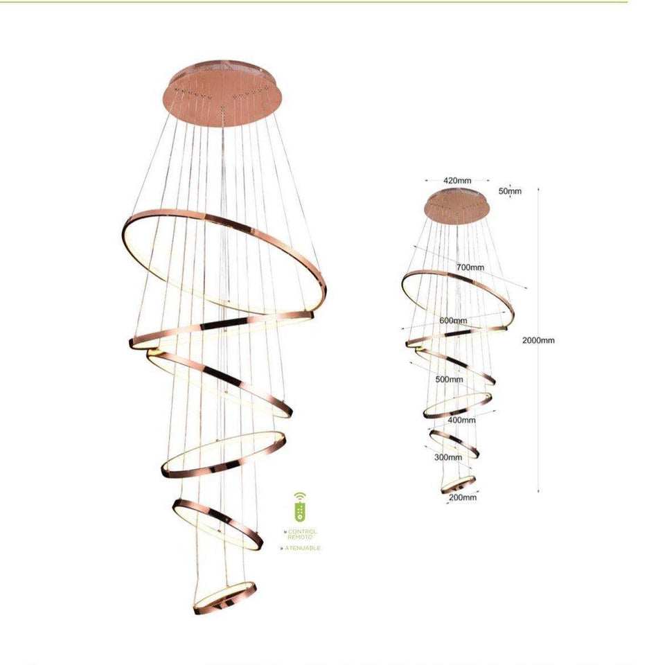 Candil Seis Aros 70D - Kamara Casa, Muebles hechos a mano